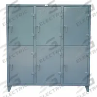STRONG HOLD Wardrobe Locker: 74 in x 24 in x 78 in, 2 Tiers, 3 Units Wide, 6 Lockers, Solid, Gray (MPN 66-24-2TPL). Key specifications — Locker Color: Gray; Brand: STRONG HOLD.