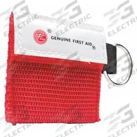 GENUINE FIRST AID Carrying Case: 1 People Served, Adult, Disposable, Bag Case Type (MPN 9999-2401). Key specifications — Disposability: Disposable; Case Type: Bag; Includes: CPR Barrier; Case Material: Nylon; Brand: GENUINE FIRST AID; Patient Type: Adult; Product Type: Carrying Case with Key Ring.