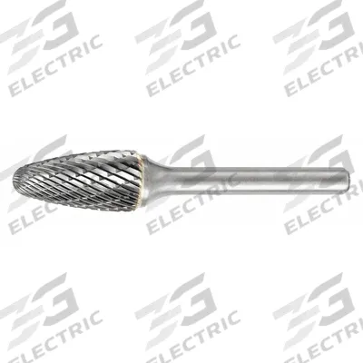 WIDIA METAL REMOVAL Carbide Bur: Ball-Nosed Tree, SF-05, Double Cut, 1/2" x 1" Head - Double-Cut Ball-Nosed Tree Burs