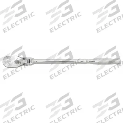 SK PROFESSIONAL TOOLS Hand Ratchet: Pear, Reversible, 11 in Overall Lg, Chrome - Flex-Head Ratchets