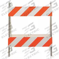 APPROVED VENDOR Traffic Barricade: 41 in Overall Ht, 36 in x 41 in, Engineer, Barricade, Reflective (MPN 97-03-002-36). Key specifications — Color: White; Manufacturer Part Number: 97-03-002-36; Brand: APPROVED VENDOR; Accepts Light: Yes; Features: Aluminum Rivet Construction; Frame Material: Steel; Legend: Blank; Style: Leg Frame.