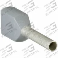 PANDUIT Wire Ferrule: 18 AWG Max Wire Size, Holds 2 Wire, Gray, Polypropylene, 0.08 in Ferrule Dia (MPN FTD76-10-D). Key specifications — Brand: PANDUIT.