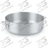VOLLRATH Sauce Pot: 14 qt Capacity, Aluminum, Riveted, Silver, Aluminum Handle, NSF Certified (MPN 7373). Key specifications — NSF Certified: Yes; Body Material: Aluminum; Handle Coating: Nickel Plated; Brand: VOLLRATH; Body Style: Straight; Handle Material: Aluminum; Handle Type: Riveted; Material: Aluminum.