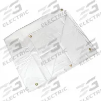 APPROVED VENDOR Tarp: 29.33 ft Lg, 19 ft Wd, Heavy Duty, 15 mil, Vinyl, White, 13 oz/sq yd (MPN 5WTX0). Key specifications — Color: White; Brand: APPROVED VENDOR; Resistance Properties: Flame Retardant.