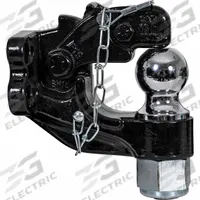 BUYERS PRODUCTS Combination Hitch: Plate Mount, 4,000 lb Gross Vehicle Wt Capacity, Steel, Class 5 (MPN BH152516). Key specifications — Vehicle Class: Class 5; Shank Diameter: 1.5 in; Material: Steel; Finish: Powder Coated; Brand: BUYERS PRODUCTS.