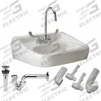 ZURN Bathroom Sink: Z5340 Half-Pedestal Lavatories, White, Vitreous China, Dual Manual Handle (MPN Z5344.836.3.07.00.6). Key specifications — Series: Z5340 Half-Pedestal Lavatories; Includes: Grid Drain; Color: White; Brand: ZURN; Sink Type: Bathroom; Material: Vitreous China; Sink Material: Ceramic.