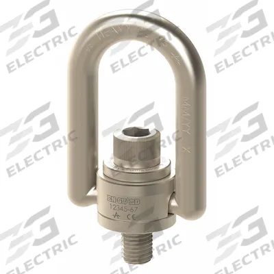 ADB HOIST RINGS Hoist Ring: Pivot/Swivel, Nickel-Plated Steel, M20-2.50 - Pivot & Rotate Hoist Rings