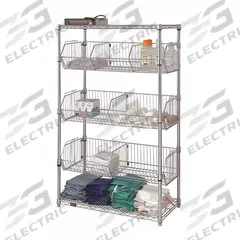 APPROVED VENDOR Wire Shelving Unit: Starter, 36 in x 18 in, 63 in Overall Ht, 2 Shelves, Dry, Silver (MPN 45VX60). Key specifications — Recommended Environments: Dry; Color: Silver; Finish: Chrome; Material: Steel; Brand: APPROVED VENDOR.