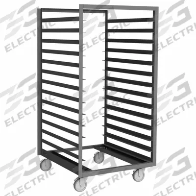 DURHAM MFG Pan and Tray Truck: 14 Slots, 4 in Betw Shelves, 1,200 lb Capac, 36 in Wd - Standard-Duty Side-Loading Sheet Pan Racks