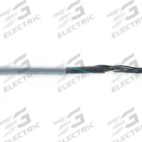 CHAINFLEX Control Cable: 18 AWG Conductor Size, 5 Conductors, PVC, Order by the Foot, Gray (MPN CF130US-07-05). Key specifications — Conductor Size: 18 AWG; Minimum Bend Radius Factor - Fixed: 5 x OD; Minimum Bend Radius Factor - Flexible: 7.5 x OD; Shielding: Unshielded; Brand: CHAINFLEX.