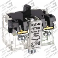 EATON Contact Block: 30 mm Panel Mounting Size, 1NC, Momentary, HT800 Series, Screw Clamp Terminals (MPN HT8B). Key specifications — Switch Action: Momentary; Terminal Connection Type: Screw Clamp Terminals; Brand: EATON; Compatible with Series: HT800.