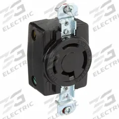 HUBBELL Locking Receptacle: Non-NEMA, Black, 250V AC, 20 A Current Rating, 3 Poles, 4 Wires (MPN HBL7410BG). Key specifications — Brand: HUBBELL.