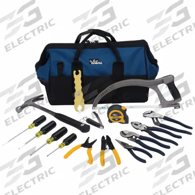 IDEAL Electricians Tool Kit: 15 Total Pcs, Tool Bag - Tool Sets with Tool Bag