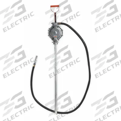 LINCOLN Hand Pump: Lever Action, Pump with Hose, Nozzle & Spout, Cast Iron Housing - Lever Handle Standard Drum Pumps
