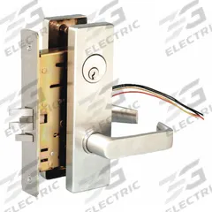 TOWNSTEEL Door Lockset: Storeroom Lever Locksets, Chrome, ADA Compliant, Electrical (MPN MSE-121-S-DC-626). Key specifications — Ligature Resistance: Not Ligature-Resistant; Brand: TOWNSTEEL; Visual Indicator Message: No Message; Lockset Style: MS Sentinel; ADA Compliant: Yes; Finish: Satin Chromium-Plated.