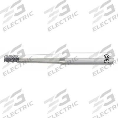 OSG Corner Radius End Mill: Carbide, WXS Coated, 3 Flute, 6 mm Mill Dia, 9 mm LOC - Pencil-Neck Carbide Corner-Radius End Mills for Hardened Materials