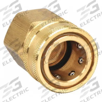 PARKER Hydraulic Quick Connect Hose Coupling: 1/2 in, Brass, 45.42 lpm Max. Flow Rate - ST Series Hydraulic Quick-Connect Coupling Bodies