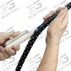 Split Harness Wrap: 1 in Inside Dia, Abrasion Resistant, 100 ft Lg, Polyethylene, -40°F to 122°F (MPN PW100F-C20). Key specifications — Color: Black; Material: Polyethylene; Brand: PANDUIT.