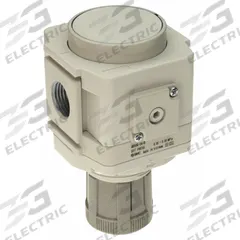 SMC Regulator: Die-Cast Aluminum, 1/4 in NPT, 7.251887 psi to 123.2821 psi, 1 MPa Max Op Pressure (MPN AR40K-04-D). Key specifications — attr111664: No; attr111400: AR-D; attr111627: SMC.