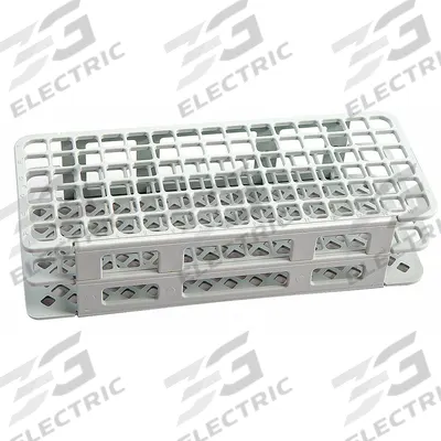DYNALON Tube Rack: 4 1/4 in Overall Wd, 2 1/2 in Overall Ht, 9 3/4 in Overall Lg - Lab Storage Racks