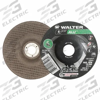 WALTER SURFACE TECHNOLOGIES Cut-Off & Grinding Wheel: Type 27, 4 1/2" x 1/8" x 7/8" - General Purpose Combination Wheels for Soft Metals