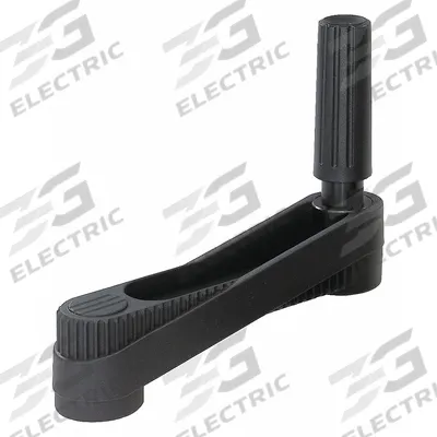 KIPP Crank Handle: Steel w/ Revolving Plastic Grip, 1/2 in Bore Dia - Crank Handles with Revolving Grip
