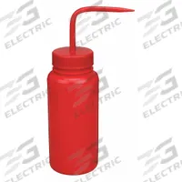 APPROVED VENDOR Wash Bottle: 500 mL, No Imprinting, Red, Wide, Std Spout Spout, Red, 53 mm Body Dia (MPN F11651-0016). Key specifications — Closure Color: Red; Vented/Nonvented: Nonvented; Body Color: Red; Brand: APPROVED VENDOR; Imprinting Group: No Imprinting or Write On.
