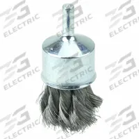 WEILER Knot Wire End Brush: Twisted Steel, 1 1/8 in Dia, 0.006 in Fill Dia, 1/4 in Shank (MPN 10141). Key specifications — Brand: WEILER.