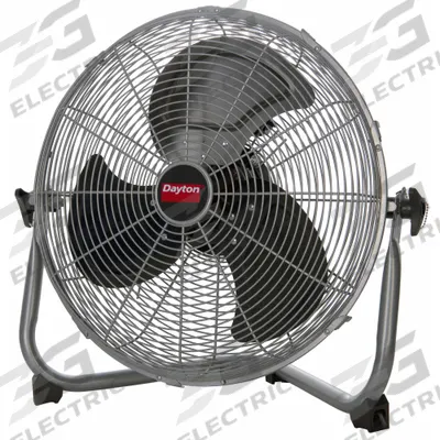 Dayton Freestanding Fan: 16 in Blade Dia, Non-Oscillating, 3 Speeds, 19 in Ht - Office Floor Fans