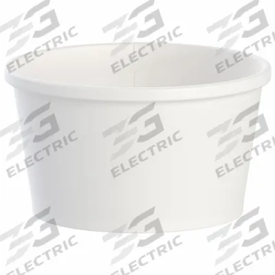 SOLO Disposable Carry-Out Container: 8 oz Capacity, 19 11/16 in Ht, 15 13/16 in Wd - Round Paper Containers
