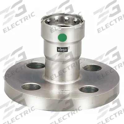 VIEGA MEGAPRESS Crimp Adapter Fitting: 1/2 in Pipe Size, Press-fit, EPDM - Potable Water Stainless Steel Press Flanges
