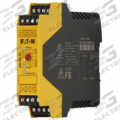 EATON Safety Monitoring Relay: DIN-Rail Relay Mounting, 16 Pins/Terminals, 24V DC - DIN-Rail Mounted Relays