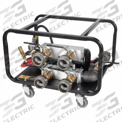 WHEELER-REX Fire Hose Tester: Four Outlet, 500 psi, 3 gpm, 1 hp, 2 1/2 in FNST Inlet - Fire Hose Testers