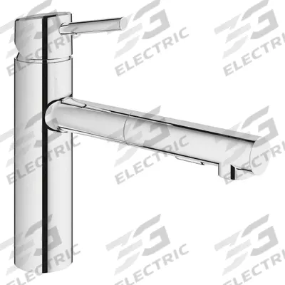 GROHE Straight Kitchen Faucet: Concetto, Brass, Single-Post, Deck, 1 Mounting Holes - Single-Post Kitchen Faucets