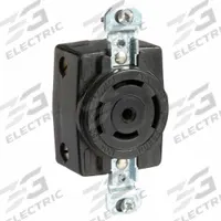 HUBBELL Locking Receptacle: Non-NEMA, Black, 250/600V AC, 10 A_20 A Current Rating, 4 Poles, 5 Wires (MPN HBL3520). Key specifications — Brand: HUBBELL.
