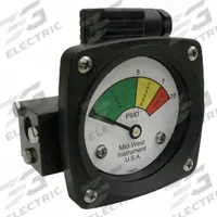 MIDWEST INSTRUMENT 3-Color Differential Pressure Indicator: 1,000 psig Max. Static Pressure, 522 (MPN 522A-010-LA). Key specifications — Brand: MIDWEST INSTRUMENT; Accuracy: ±5% of Full Scale; Sensor Material: Buna-N; Housing Material: Aluminum; Transition Points: 0 psid to 5 psid (Green) / 5 psid to 7 psid (Yellow) / 7 psid to 10 psid (Red).