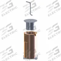 SPECTRUM Anchor Assembly: 6 1/8 in Overall Ht, 3 1/4 in Overall Dia, Bronze, Bronze/Stainless Steel (MPN 21700-02)