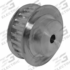 DAYTON Timing Pulley: Trapezoidal, Plain, For T5 Timing Belt Section, For 10 mm Belt Wd, 26 Teeth (MPN 21T5/26-2). Key specifications — Brand: DAYTON; Tooth Profile: Trapezoidal; Finish: Plain.