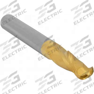 APPROVED VENDOR Ball End Mill: Carbide, TiN Coated, 2 Flute, 7 mm Mill Dia, 19 mm LOC - General Purpose Carbide Ball End Mills