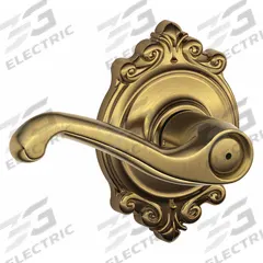SCHLAGE RESIDENTIAL Door Lockset: Privacy Lever Locksets, Brass, ADA Compliant (MPN F40 FLA 609 BRK). Key specifications — Ligature Resistance: Not Ligature-Resistant; Brand: SCHLAGE RESIDENTIAL; Lockset Function ANSI Code: F76; Visual Indicator Message: No Message; Lockset Style: Flair; ADA Compliant: Yes; Finish: Satin Brass, Blackened, Satin Relieved, Clear Coated : Brass.
