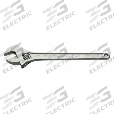 ROTHENBERGER Adjustable Wrench: Chrome Vanadium Steel, Chrome, 8 in Overall Lg - Automatic Locking Adjustable Wrenches