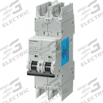 Siemens Miniature Circuit Breaker: 16 A Amps, 125V DC, 10kA at 277/480V AC, Screw Clamp - C-Curve, 2-Pole UL489 DIN Rail-Mount Miniature Circuit Breakers