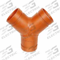 GRUVLOK Metal Pipe Wye: Wye, 6 in x 6 in, EPDM Seal, Carbon Steel, Grooved x Grooved, 6 in Lg (MPN 0390129609). Key specifications — Brand: GRUVLOK.