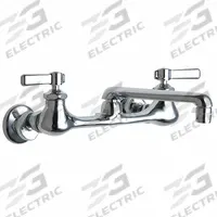 CHICAGO FAUCETS Straight Kitchen/Bathroom Faucet: Wall, Widespread, Cast Brass, Polished Chrome (MPN 540-LDXKABCP). Key specifications — Color/Finish: Polished Chrome; Series: 540; Includes: Mounting Hardware.