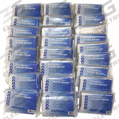 FIRST VOICE Emergency Blanket: Poly-Film, Silver, 54 in Wd - Heat-Reflective Disposable Blankets