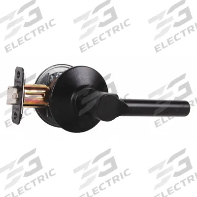 SCHLAGE RESIDENTIAL Door Lockset: Passage Lever Locksets, Black