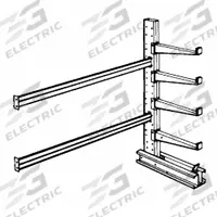 JARKE Cantilever Rack: Add-On, Heavy-Duty, 74 3/4 in x 61 in x 12 ft, Straight Arm, 1 Usable Sides (MPN SC-12AJ). Key specifications — Arm Style: Straight; Brand: JARKE.
