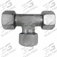 BRENNAN INDUSTRIES Compression Tee Fitting: M18x1.5 x M18x1.5 x M18x1.5 Thread Size, Volz (MPN D2603-S10-S10-S10-SS). Key specifications — Series: Volz; Brand: BRENNAN INDUSTRIES.