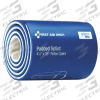 FIRST AID ONLY Padded Flexible Splint: Ankle/Arm/Half Leg/Neck/Wrist, 36 in Overall Lg, 1 Splints (MPN 90921). Key specifications — Brand: FIRST AID ONLY; Color: Blue; Material: Foam; Product Type: Padded Flexible Splint; Intended Body Location: Half Leg.