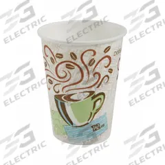 DIXIE Disposable Hot Cup: 12 oz Capacity, White, Paper, Unwrapped, Coffee Haze, 500 PK (MPN 5342DX). Key specifications — attr552470: DIXIE; attr561678: Yes; attr552476: Paper; attr552475: PK; attr552478: Yes; attr552482: Coffee Haze.
